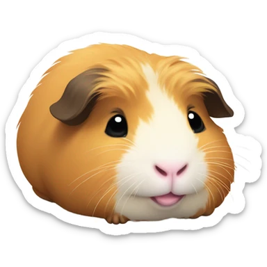 Fat guinea pig being lazy sticker