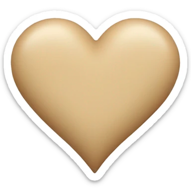 beige heart sticker