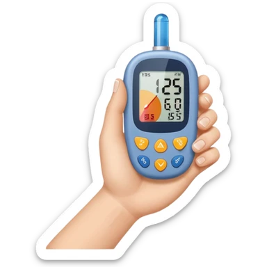 diabetes meter hand test sticker