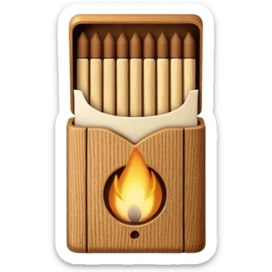 matches in matchbox sticker