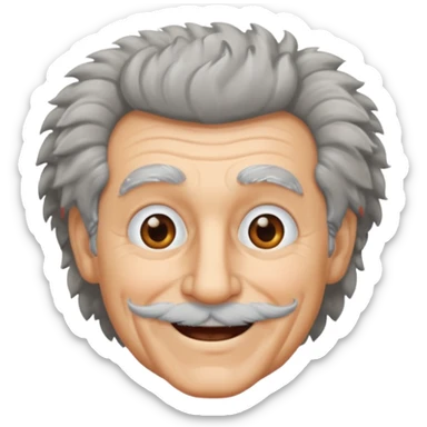 grandpa with furry hair sticker