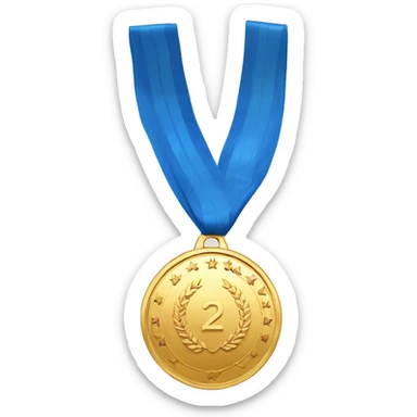 Medl 3rd place golden medal in blue bands  sticker