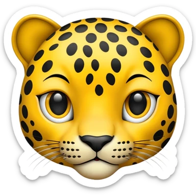 a leapord cheetah print emoji sticker