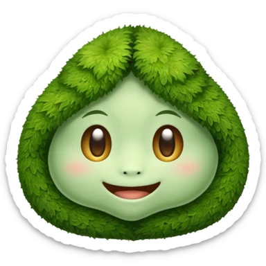 moss spirit soft smile and nod sticker