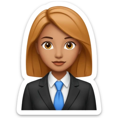 ceo woman confidently wears smart business attire sticker