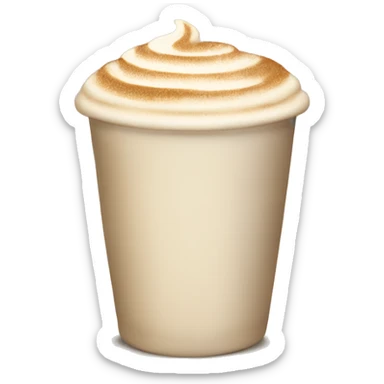 Beige Christmas latte sticker