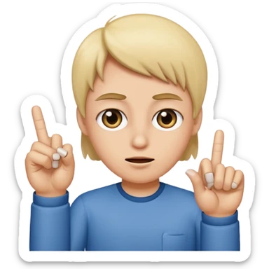 Rolling eyes with middle finger  sticker