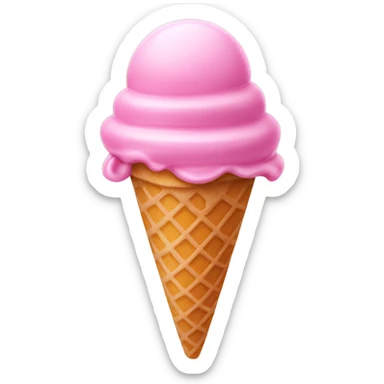 Pink ice cream sticker