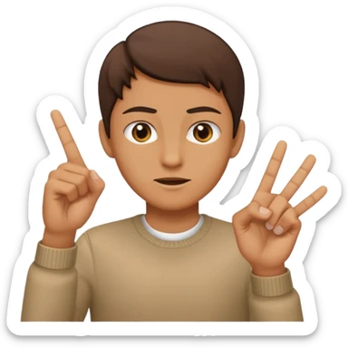 Una persona sacando el dedo del medio sticker