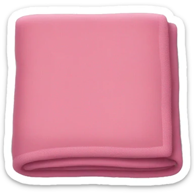 a pink blanket that is folded  sticker