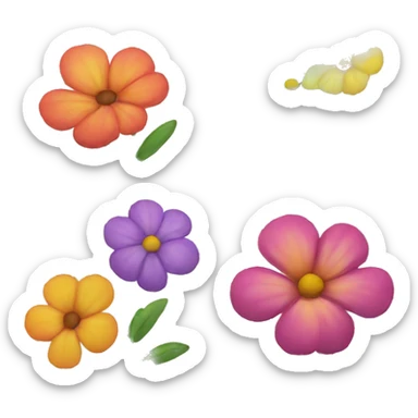flower with different colors sticker