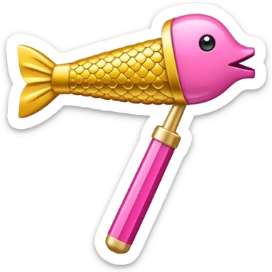 pez con lazo rosa sticker