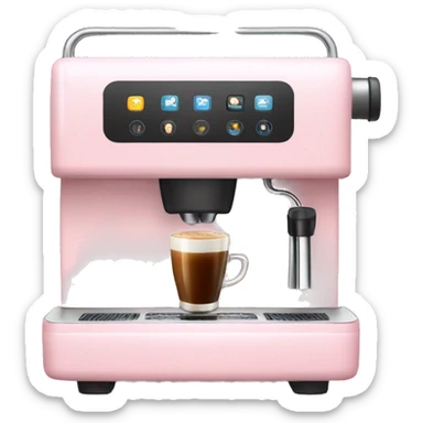 Light Pink coffee machine  sticker
