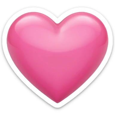 A heart that expresses a deep love for someone. With a pink style. And a 3d look sticker