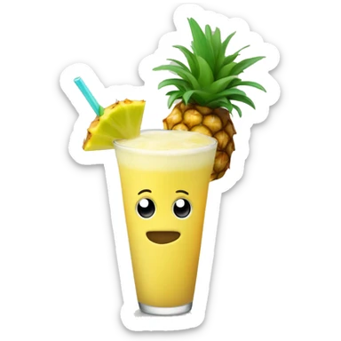 Cute Piña colada sticker