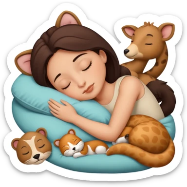 Marie Joseph les animaux font dodo sticker