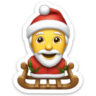 christmas sled sticker