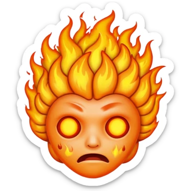 Brain on fire sticker