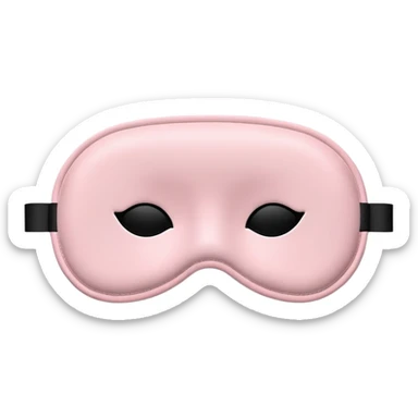 Powder pink sleep mask simple  sticker
