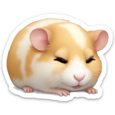 sleeping cute hamster sticker