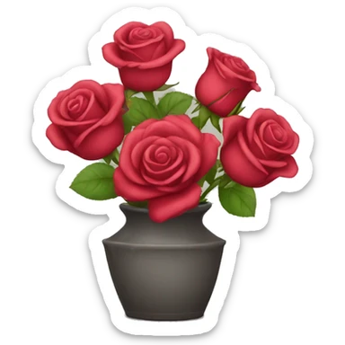 roses in a vas sticker
