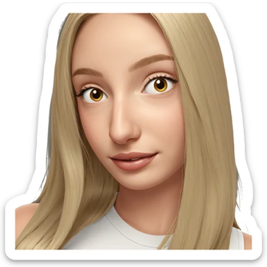 blonde girl smiling portrait sticker