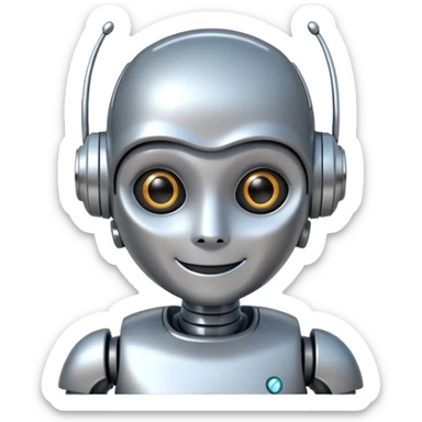 Cute Robot assistant sticker