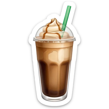 Starbuck ice coffee with ice cubes sticker