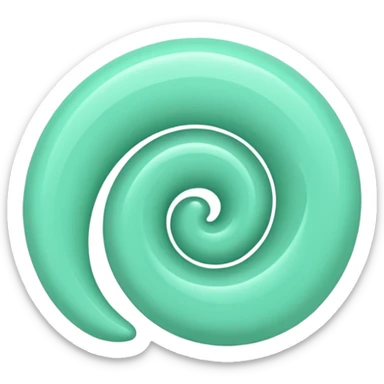 Mint green swirl sticker