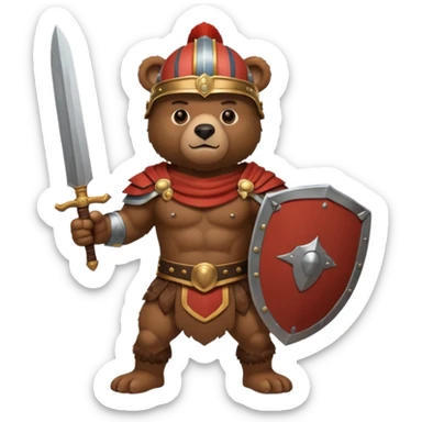 a bear Roman Gladiator sticker