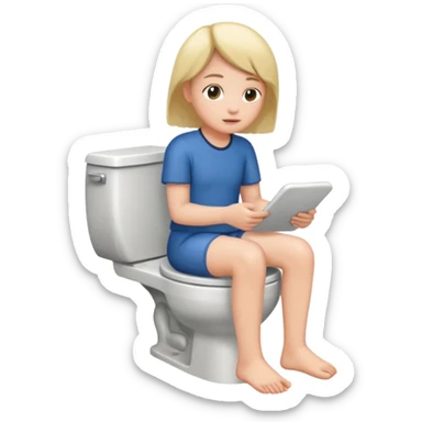 Personne qui fait caca sticker
