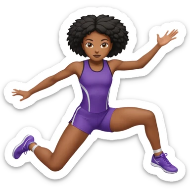 Black girl splits  sticker