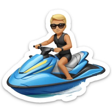 jet ski rider sticker