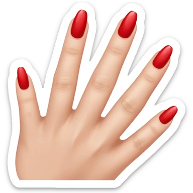 large NO text on a female fingernail sticker
