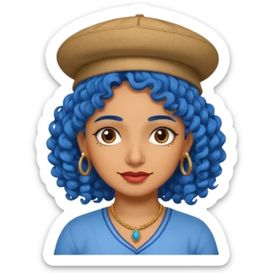 blue curly with tatoo with brest haired Kerala aunty with hat sticker