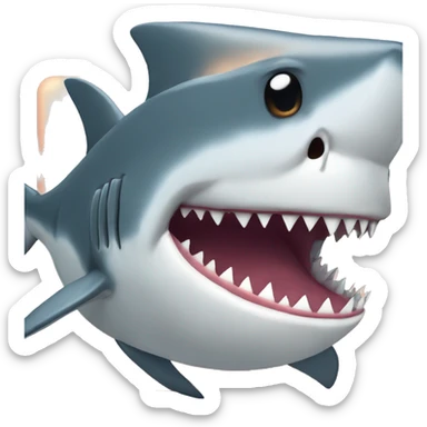  Shark cute but terrible sticker