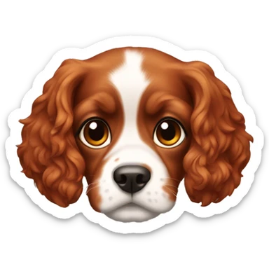 Ruby Cavalier puppy sticker