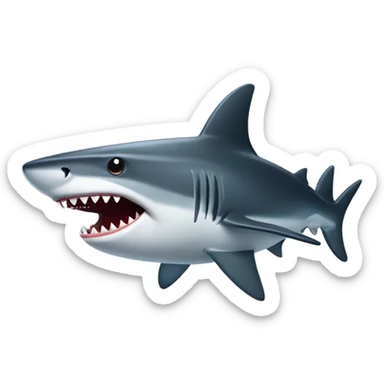 shark with a tophat sticker