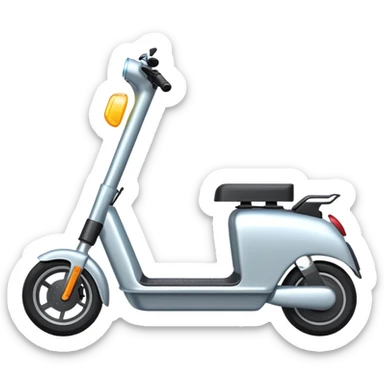 modern electric scooter with battery pack, transportation vehicle sticker