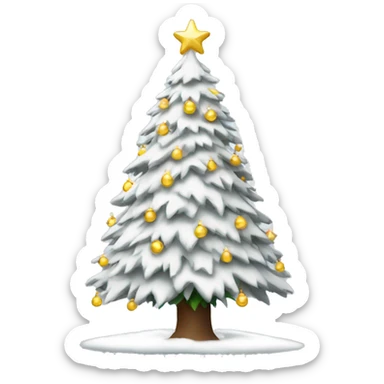 White Christmas tree  sticker