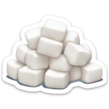 Pile of marshmallows  sticker