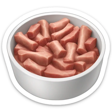 Dog bowl with meat sticker