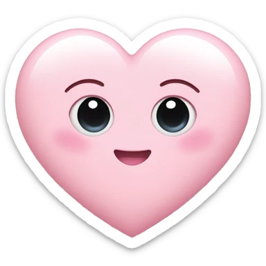 baby pink heart that looks like an ios hearr sticker