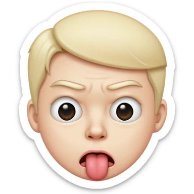 Quelqun qui tire la langue et regarde mal sticker