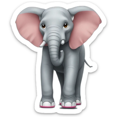 Éléphant with nike choose  sticker