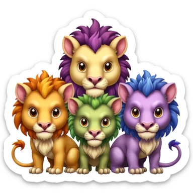 CHIMERA con 3 cabezas sticker