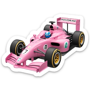 Coche de f1 rosa 🏎️ sticker