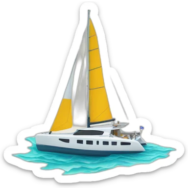 Sailing catamaran sticker