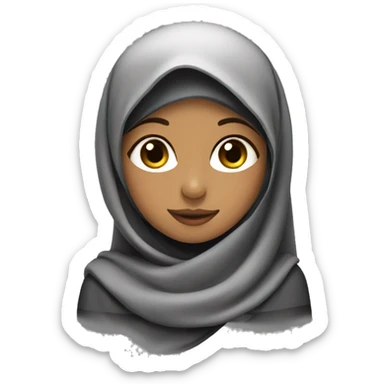 A girl with an Hijab and wearing a abaya sticker