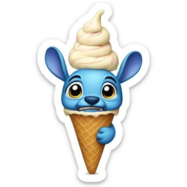 Stich whith ice cream sticker